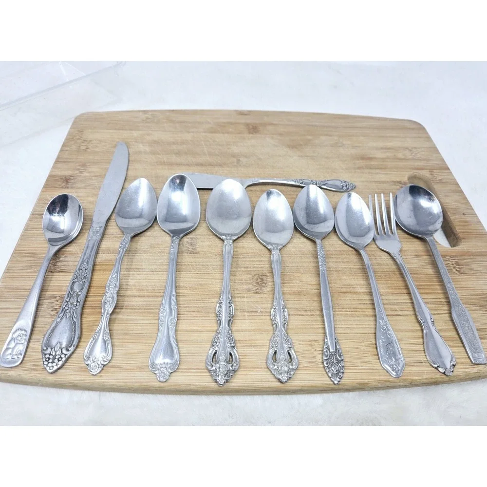 Michelangelo Dinner Forks Oneida Heirloom Stainless Old Cube Logo And‎ Others